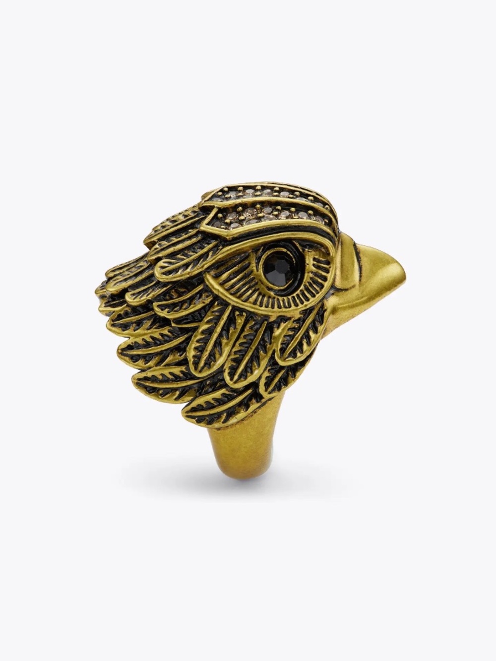 Kurt Geiger XL Eagle Head Emblem Chunky Ring 8.5
